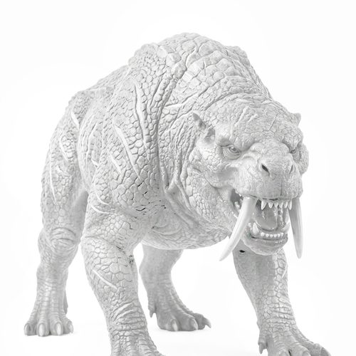 A richly detailed alien creature specimen, matching the density of the book's interior pages