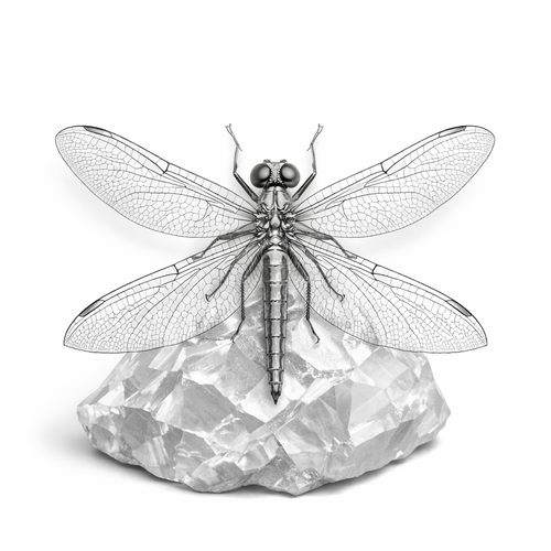 A finished grayscale specimen piece, print-ready as-is