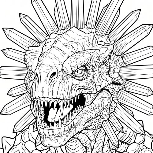 A simplified alien creature coloring page, easy lines, good for kids or a quick fill-in