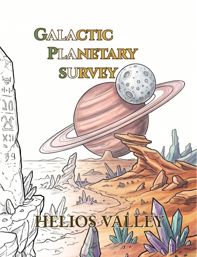 GPS: Galactic Planetary Survey book cover — an alien desert vista with a ringed planet and cratered moon, rendered half in grayscale line art, half in painted color
